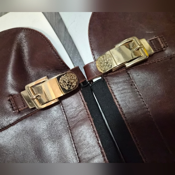 Brown knee high riding boots - Picture 4 of 5